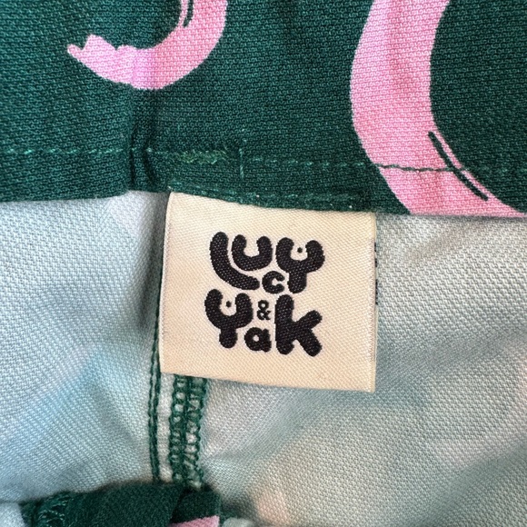 Lucy & Yak Camden Trousers Organic Cotton Watermelon Print Green Size 34 - Picture 10 of 16